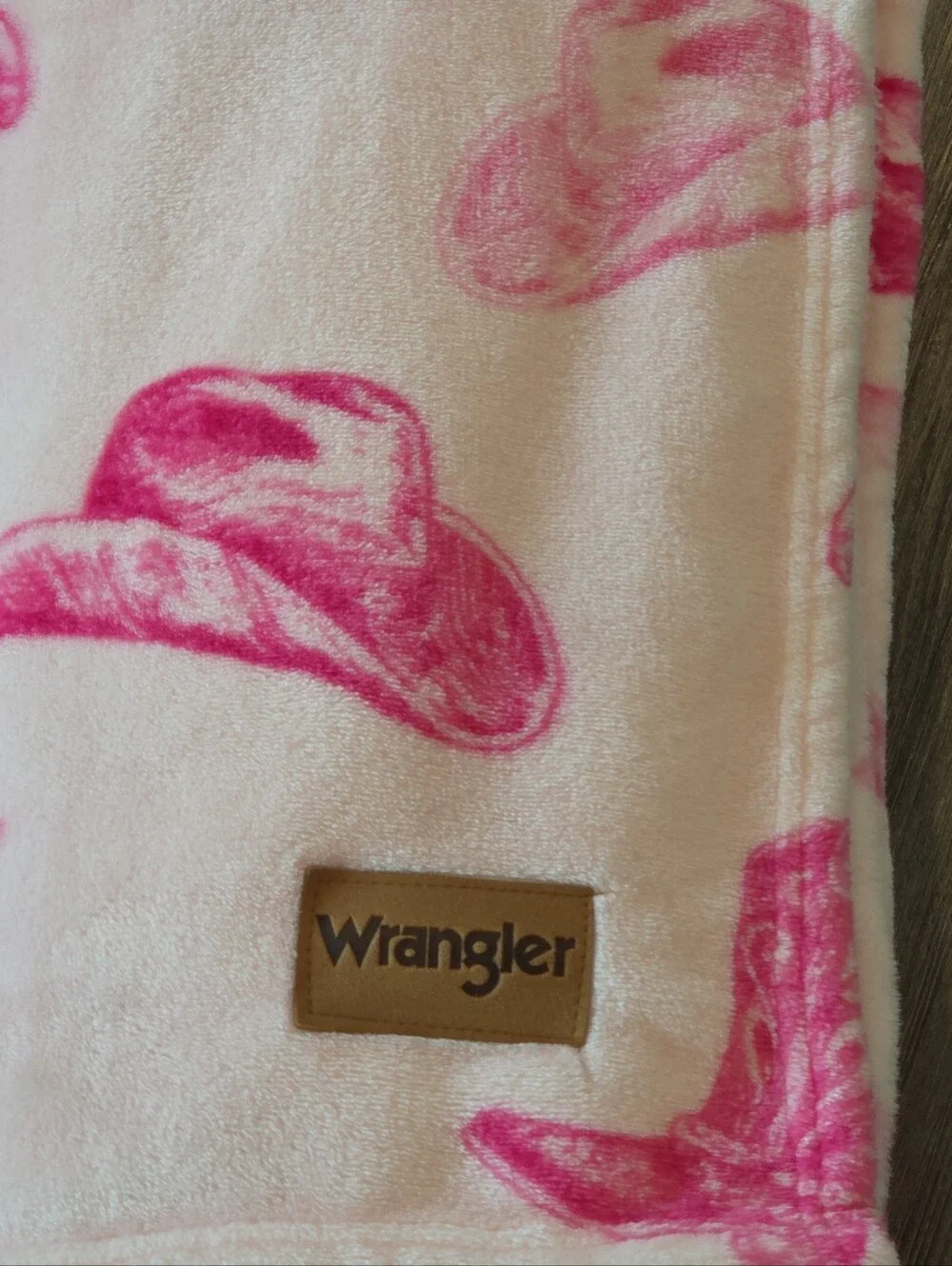 Wrangler Pink Boots And Hats Western Print Plush Cowgirl Blanket